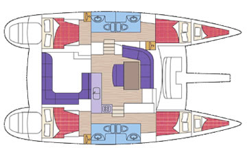 Lagooon 440 Layout